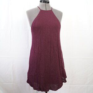 TOBI S/P Maroon Sleeveless Mini Party Dress